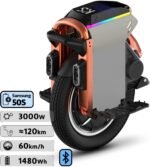 KINGSONG Elektrisch Einrad S16 Pro 1480Wh, Motor 3000W, Reichweite bis zu 120 km, Begrenzte Geschwindigkeit 20km/h, Reifen 16", Matrixbildschirm