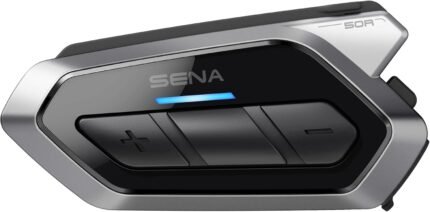 Sena 50R Motorrad Bluetooth Kommunikationssystem mit 3-Tasten Bedieneinheit und Sound by Harman Kardon, integriertem Mesh Intercom System und Premium Mikrofon & Lautsprechern