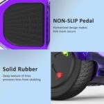 RCB Hoverboards 6.5 Inch Skateboard Children and Teenagers Hoverboards with Bluetooth - LED Light Segway with Powerful Motor Gift for Children