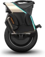 Inmotion Elektrisches Einrad V12S, für Erwachsene, schwarz, Reichweite bis zu 100 km, Geschwindigkeit begrenzt auf 20 km/h, 16-Zoll-Luftreifen, Touchscreen, Lautsprecher, schwarz