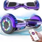 RCB Hoverboards 6.5 Inch Skateboard Children and Teenagers Hoverboards with Bluetooth - LED Light Segway with Powerful Motor Gift for Children