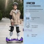 RCB Hoverboards 6.5 Inch Skateboard Children and Teenagers Hoverboards with Bluetooth - LED Light Segway with Powerful Motor Gift for Children