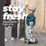 Scoot & Ride Highwaykick 1 Push and Go Kickboard with Seat Children's Scooter 2-in-1 Balance Bike with Handlebar from 1 2 Years Grows with Your Child Height Adjustable Tool-Free