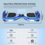 RCB Hoverboards 6.5 Inch Skateboard Children and Teenagers Hoverboards with Bluetooth - LED Light Segway with Powerful Motor Gift for Children