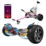 RCB Hoverboards SUV with Seat Hoverboards Off-Road, App-Enabled Bluetooth Hoverboards, 8.5 Inch Hummer + Hoverkart Go Kart for Self Balancing Hoverboards, Gift for Children