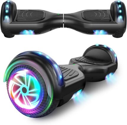 SISIGAD Hoverboard 6.5 Inch Overboard Floating Board with LED/Bluetooth, Skateboard Hoverboard, Gift for Children