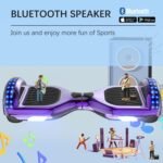 RCB Hoverboards 6.5 Inch Skateboard Children and Teenagers Hoverboards with Bluetooth - LED Light Segway with Powerful Motor Gift for Children