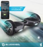 Bluewheel HX310s 6.5 Inch Premium Hoverboard - Electric Board with LED, Bluetooth Speaker, Strong Dual Motor, HX Hoverboard App Compatible, Ideal for Children and Adults, German Quality Brand