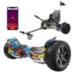 RCB Hoverboards SUV with Seat Hoverboards Off-Road, App-Enabled Bluetooth Hoverboards, 8.5 Inch Hummer + Hoverkart Go Kart for Self Balancing Hoverboards, Gift for Children