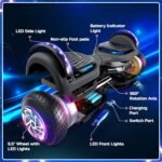 SISIGAD Hoverboard 6.5 Inch Overboard Floating Board with LED/Bluetooth, Skateboard Hoverboard, Gift for Children