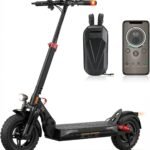 E-Scooter with Road Legal with Max 70 km Range, 10 Inch Offroad Pneumatic Tyres, Electric Scooter with Six Comfortable Shock Absorbers, Foldable E Scooter, Offroad Load up to 150 kg, App Lock Vehicle
