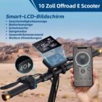 E-Scooter with Road Legal with Max 70 km Range, 10 Inch Offroad Pneumatic Tyres, Electric Scooter with Six Comfortable Shock Absorbers, Foldable E Scooter, Offroad Load up to 150 kg, App Lock Vehicle