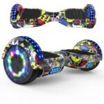 RCB Hoverboards 6.5 Inch Skateboard Children and Teenagers Hoverboards with Bluetooth - LED Light Segway with Powerful Motor Gift for Children