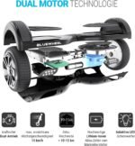 Bluewheel HX310s 6.5 Inch Premium Hoverboard - Electric Board with LED, Bluetooth Speaker, Strong Dual Motor, HX Hoverboard App Compatible, Ideal for Children and Adults, German Quality Brand