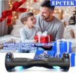 SISIGAD Hoverboard 6.5 Inch Overboard Floating Board with LED/Bluetooth, Skateboard Hoverboard, Gift for Children