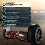 Robway X1 / X2 Hoverboard - The Original - Offroad / Street Edition - Samsung Brand Battery - Self-Balance - Bluetooth Speaker - 700 Watt Motor - App - LED, black