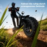 E-Scooter with Road Legal with Max 70 km Range, 10 Inch Offroad Pneumatic Tyres, Electric Scooter with Six Comfortable Shock Absorbers, Foldable E Scooter, Offroad Load up to 150 kg, App Lock Vehicle